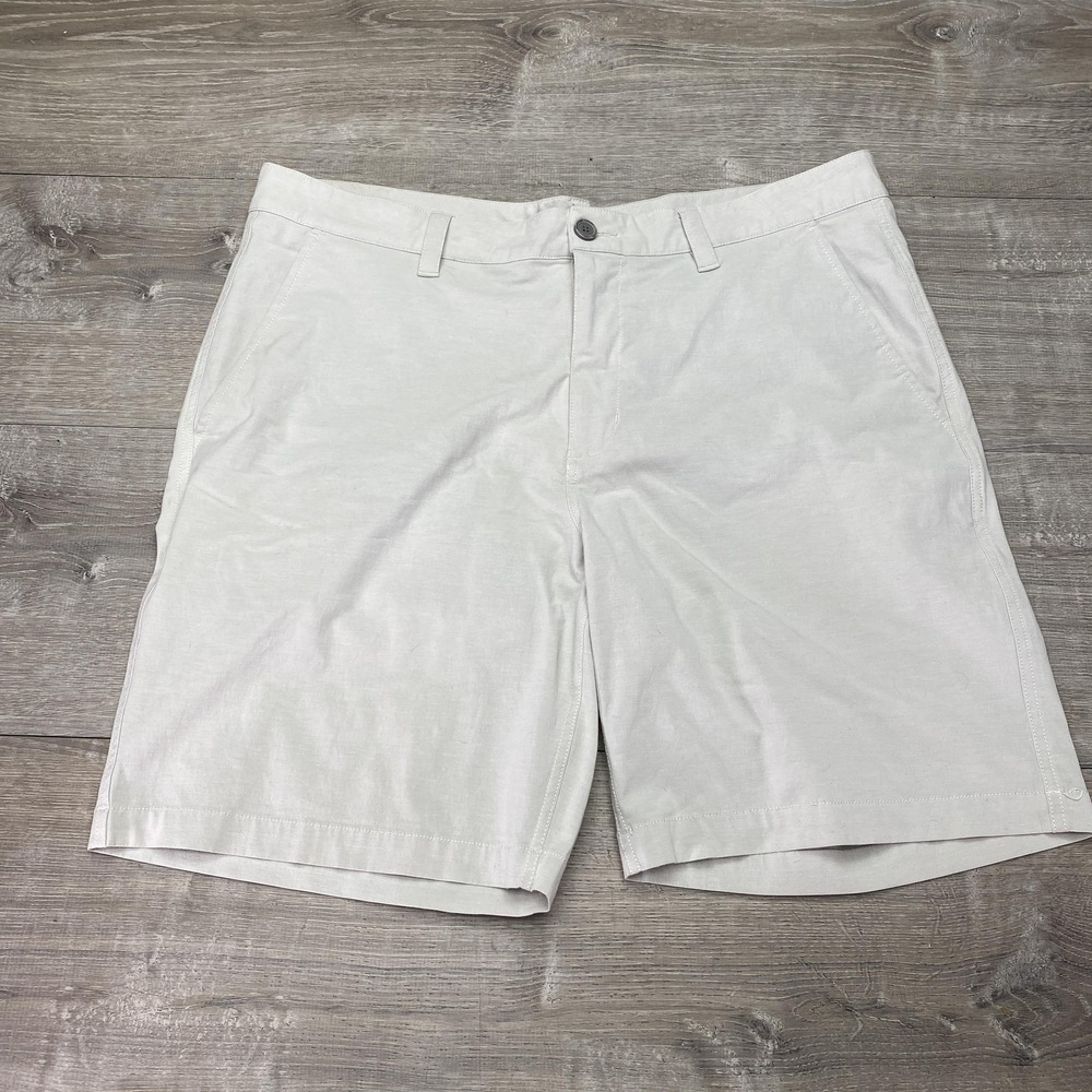Southern Tide Shorts Mens 38 Gray Chino Stretch Canvas Casual Pockets Summer